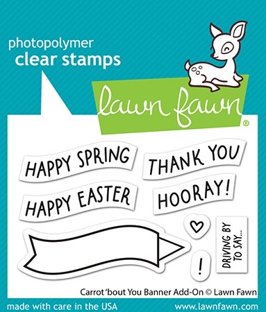 Lawn Fawn Clear Stamps 3&#x22;X2&#x22;-Carrot &#x27;bout You Banner Add-On