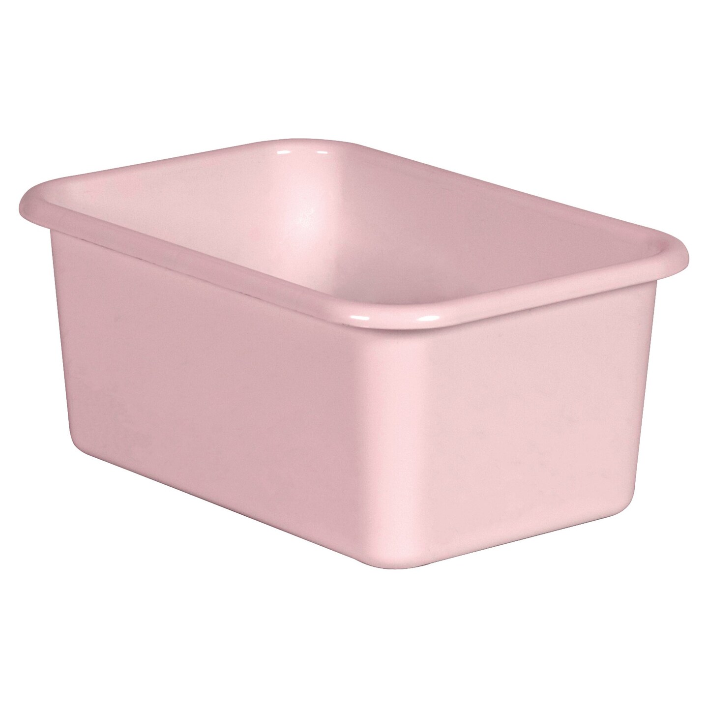 Blush Small Plastic Storage Bin, Pack of 6