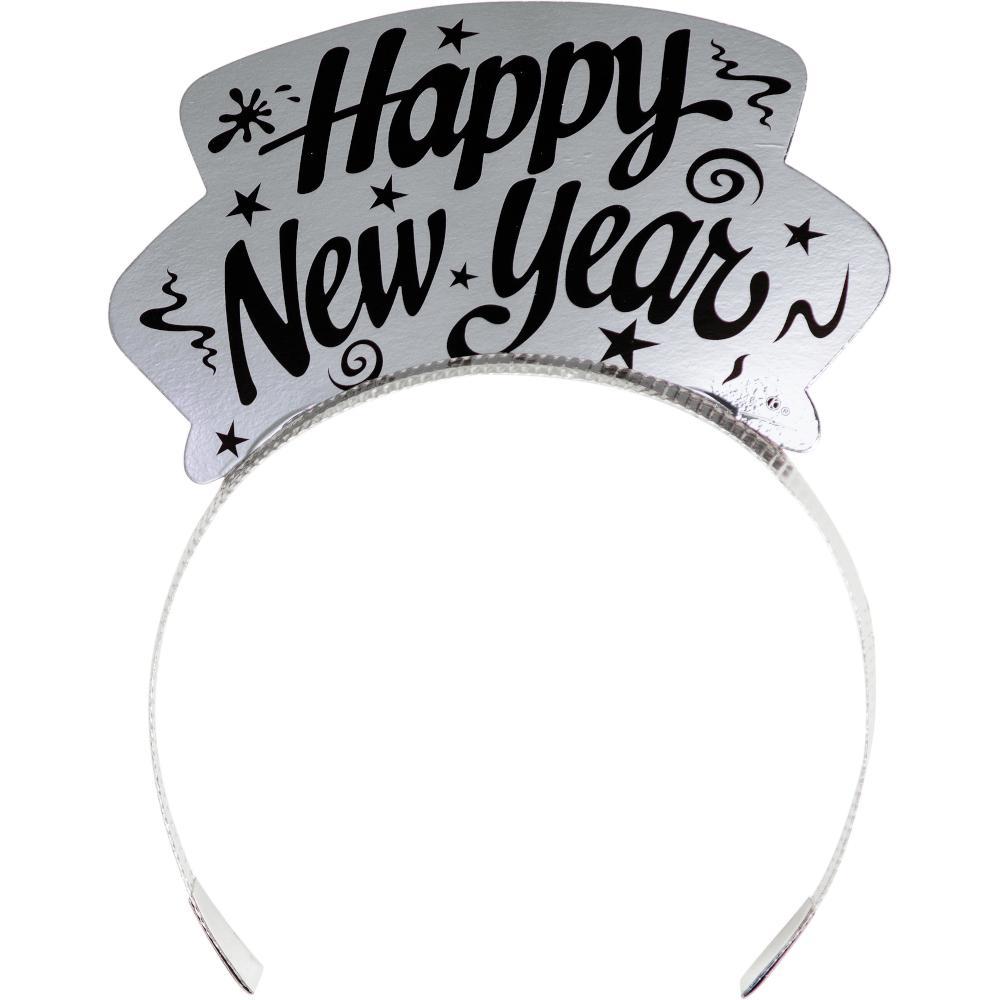 New Year Tiaras Silver And Gold Foil, 6 ct