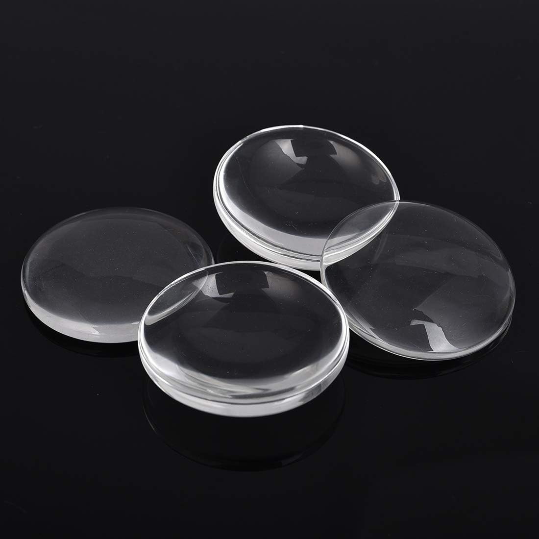 40 Pcs Silver Pendant Trays with 40 Pcs Transparent Glass Cabochons, Round Pendant Bezels 1 inch/25mm for Photo Pendant Resin Craft Jewelry Making, Total 80 Pcs