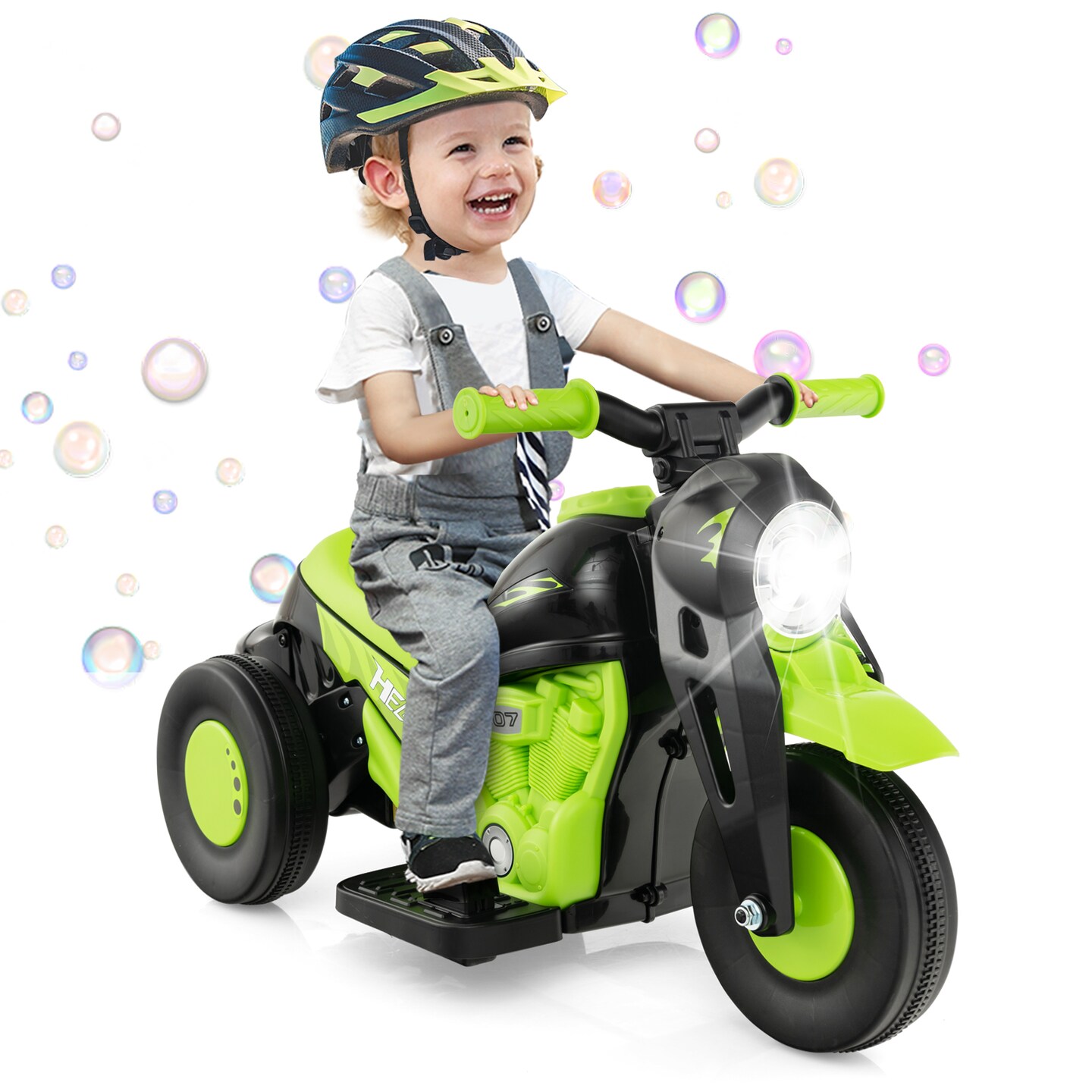 6v Kids Electric Ride On Motorcycle With Bubble Maker And Music
