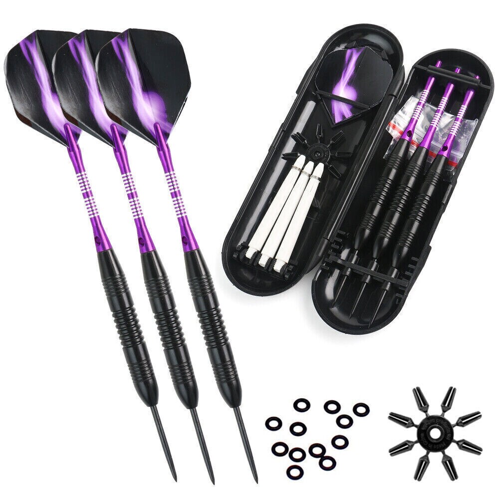 Kitcheniva 3 Pcs Professional 23g Tip Darts Flights Toys Tungsten Steel Needles w/ Case