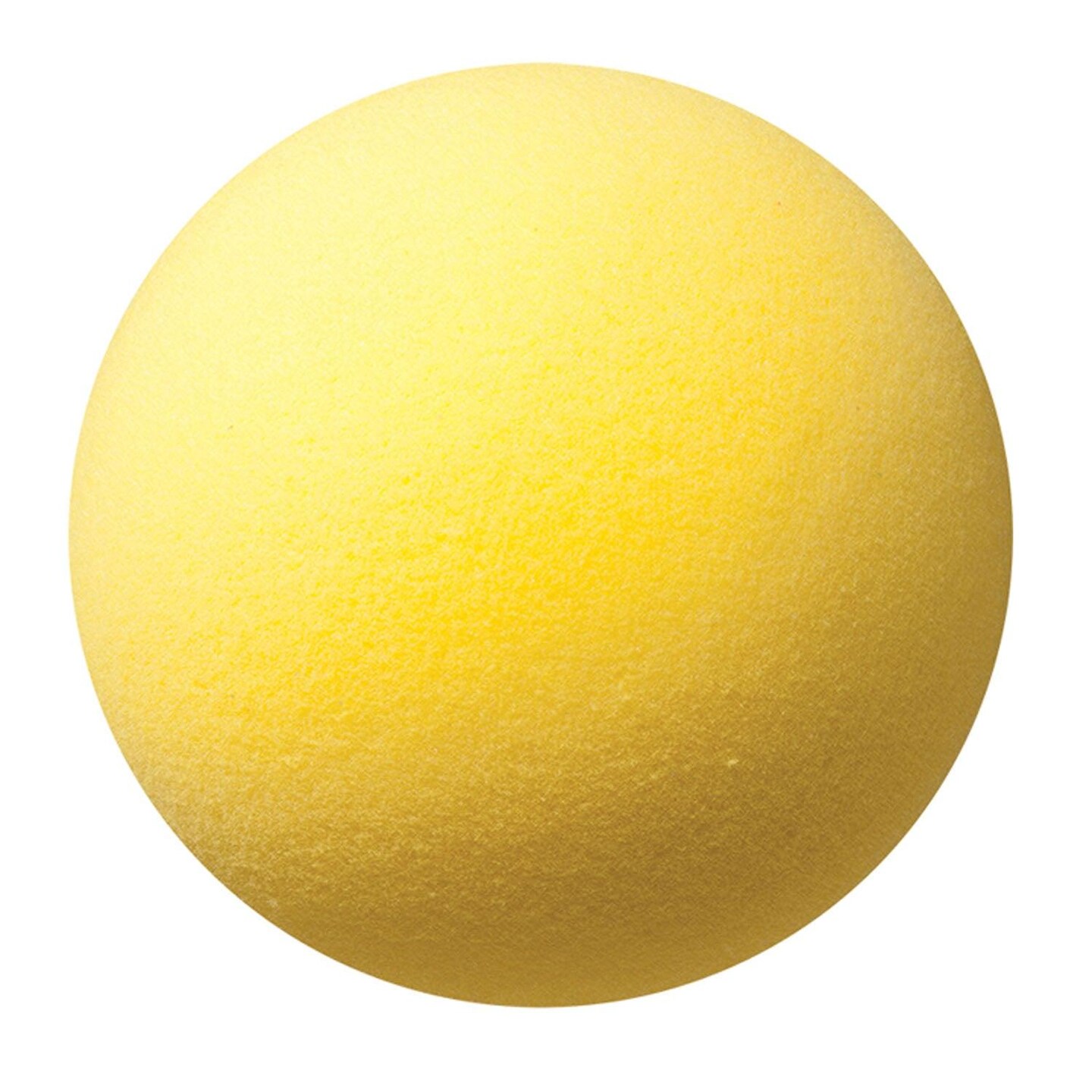 Uncoated Regular Density Foam Ball, 7&#x22;, Yellow, Pack of 3
