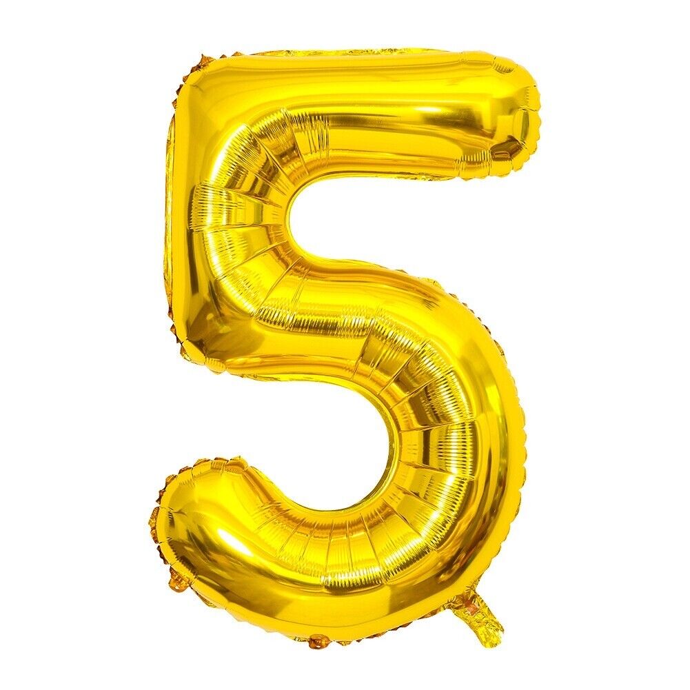 Kitcheniva 40&#x22; Gold Helium Giant Number Balloons Large Foil