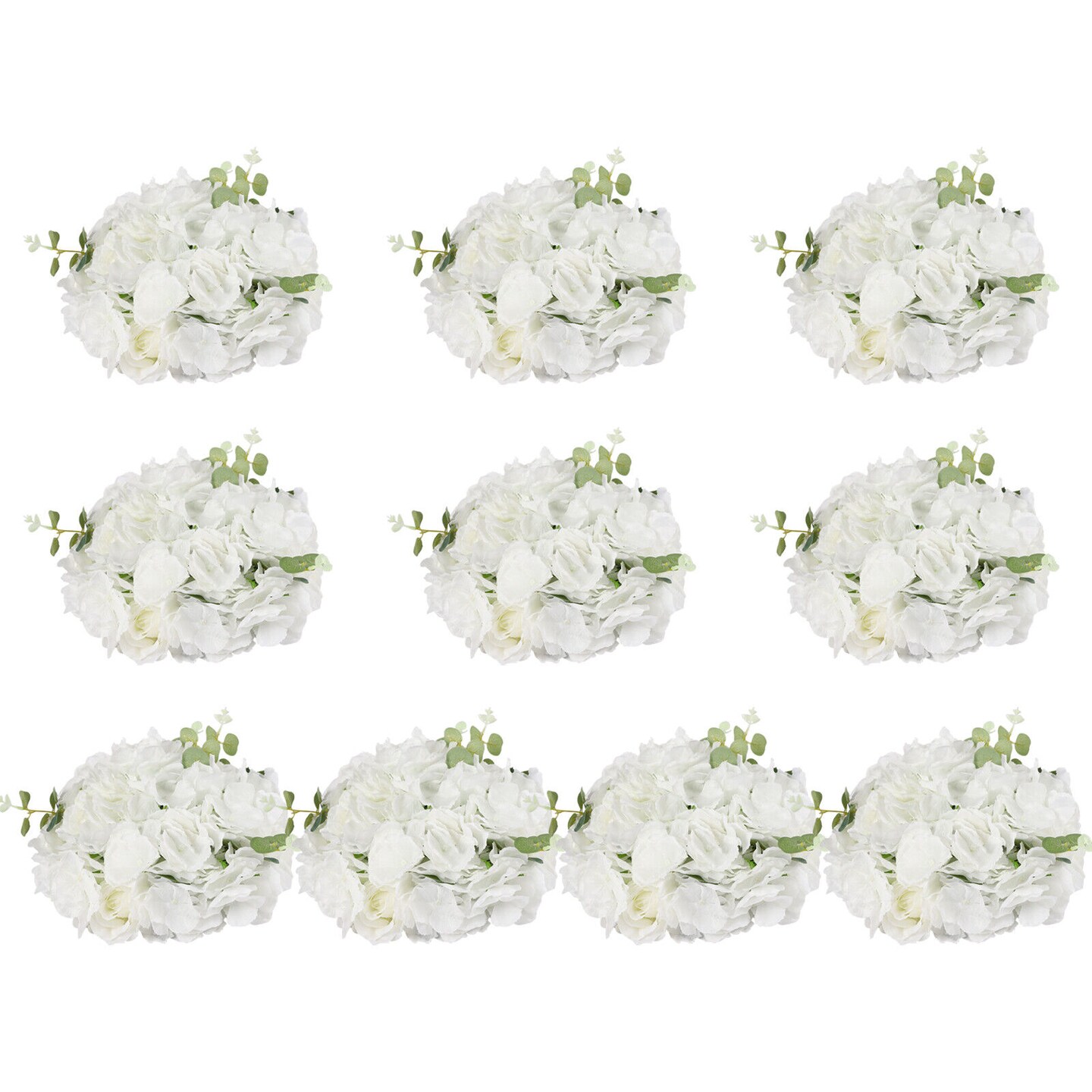 Kitcheniva 10 Pcs 12-Head Artificial Wedding Flower Balls