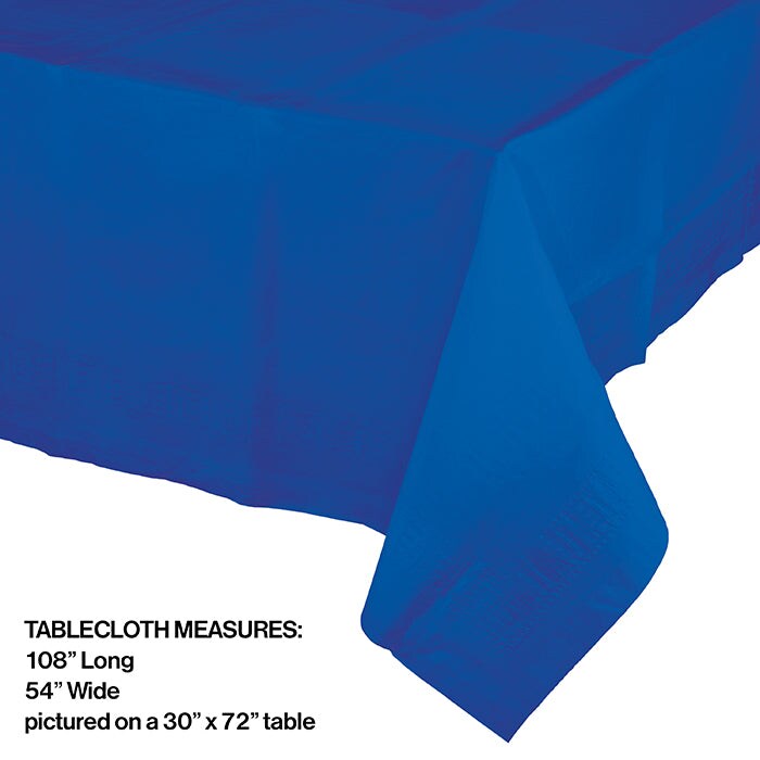 Cobalt Tablecover 54&#x22;X 108&#x22; Polylined Tissue