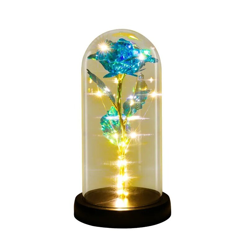 LED Galaxy Enchanted Rose Glass