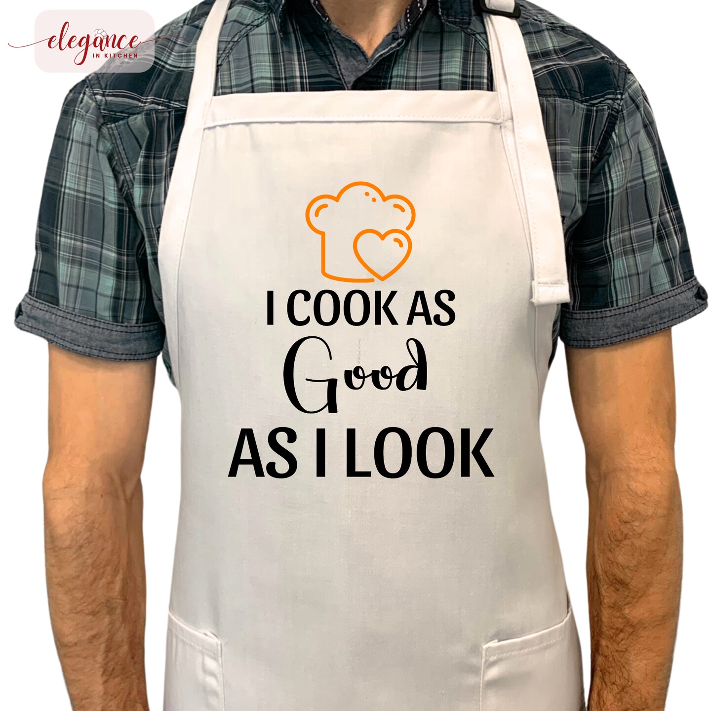 I Cook As Good As I Look Funny Dad Apron, First Time Dad Fathers Day Gift, Grilling Apron with Pockets, Gift For Grandpa - image9