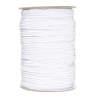 Cordoncino Elastico Piatto Bianco 10 Metri - Fascia Elastica 6 Mm Per Cucire, Maschere Fai Da Te, Sartoria E Progetti DIY