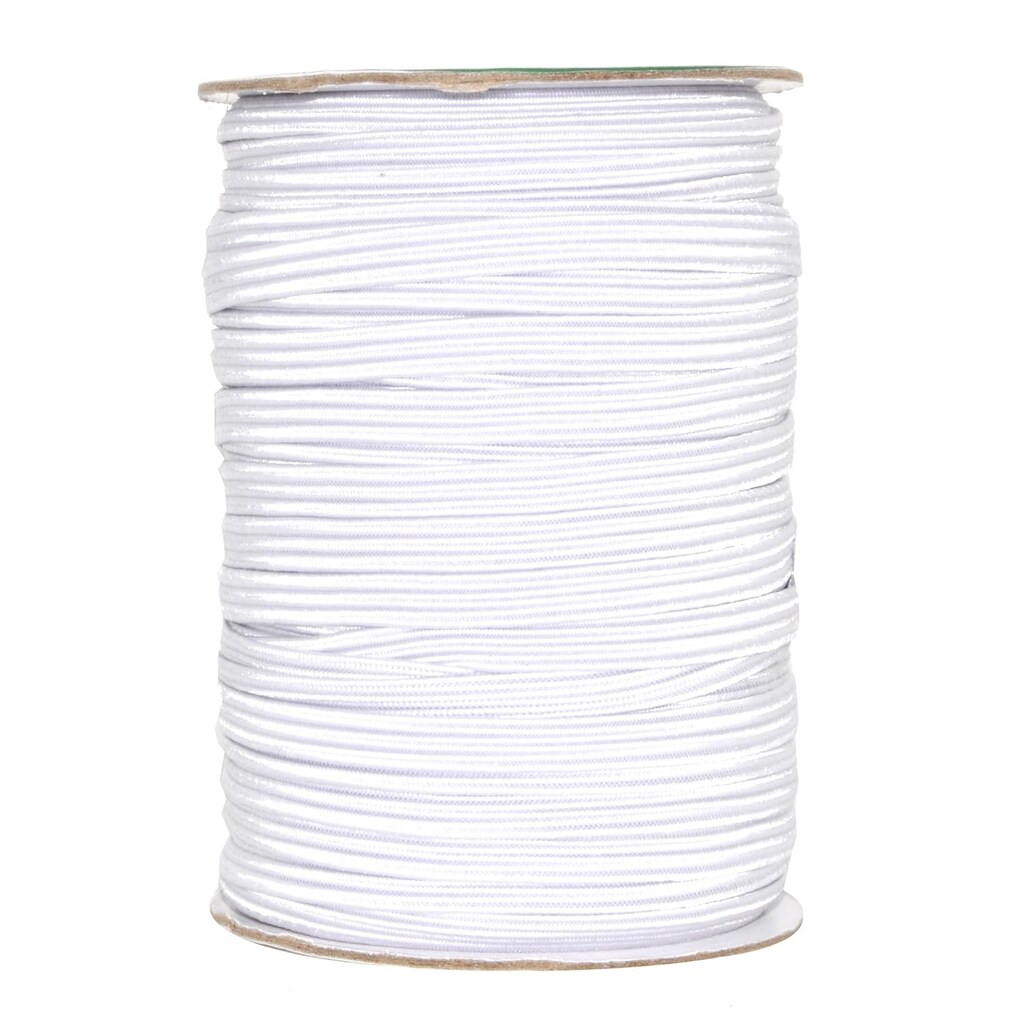 Cordoncino Elastico Piatto Bianco 10 Metri - Fascia Elastica 6 Mm Per Cucire, Maschere Fai Da Te, Sartoria E Progetti DIY