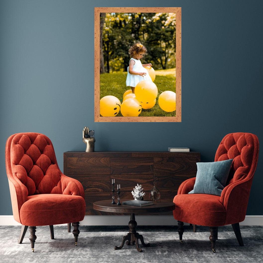 Orange Barnwood Picture Frame Distressed Rustic - Custom Framing