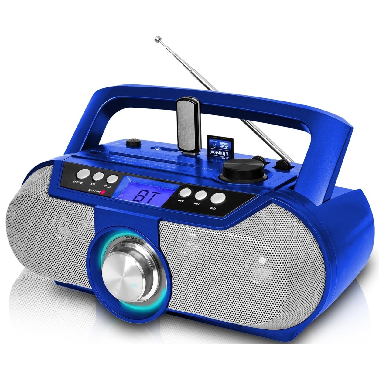 Technical Pro   Rechargeable Portable Solar Powered Bluetooth Speaker w USB/SD Inputs Lightweight and Compact Design