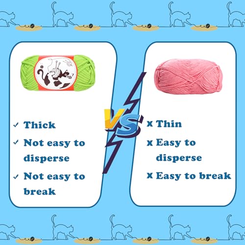 4 Pieces Beginner Crochet Yarn, 50g /218 Yard Easy Yarn Crochet Knitting Yarn for Beginners with Easy-to-See Stitches, Yarn for Crocheting Bag, Keychain, Flower, Animal