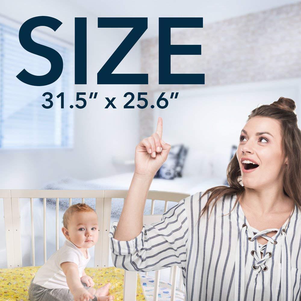 Portable Changing Pad for Home &#x26; Travel &#x2013; Waterproof Reusable Extra Large Size 31.5 x25.5&#x27;&#x27; Baby Changing Mat with Reinforced Double Seams  Change Diaper On The Go   Unisex Boys&#x26;Girls Storage Bag