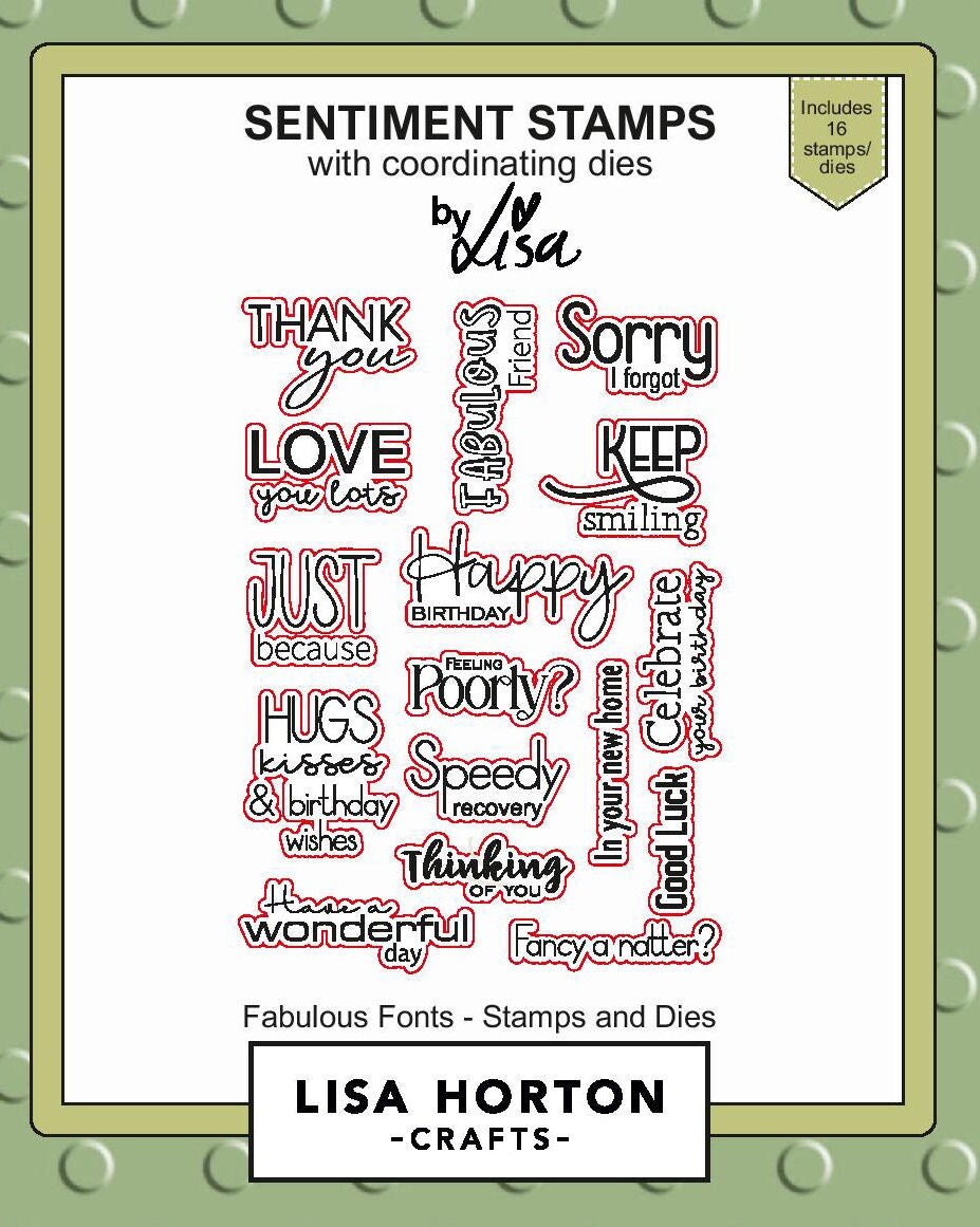 Lisa Horton --That Craft Place Lisa Horton Crafts Stamp and Die Set - Fabulous Fonts