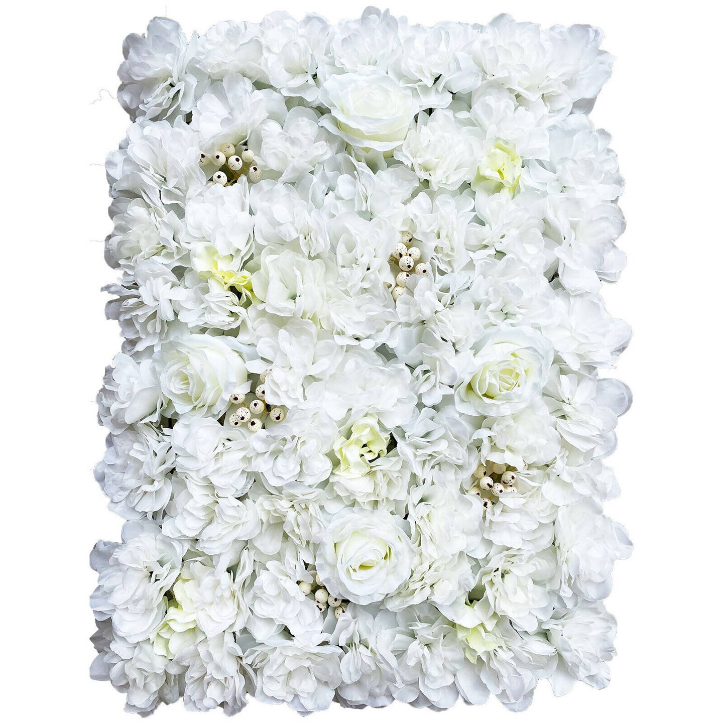 Kitcheniva 12 White Artificial Flower Wall Panel