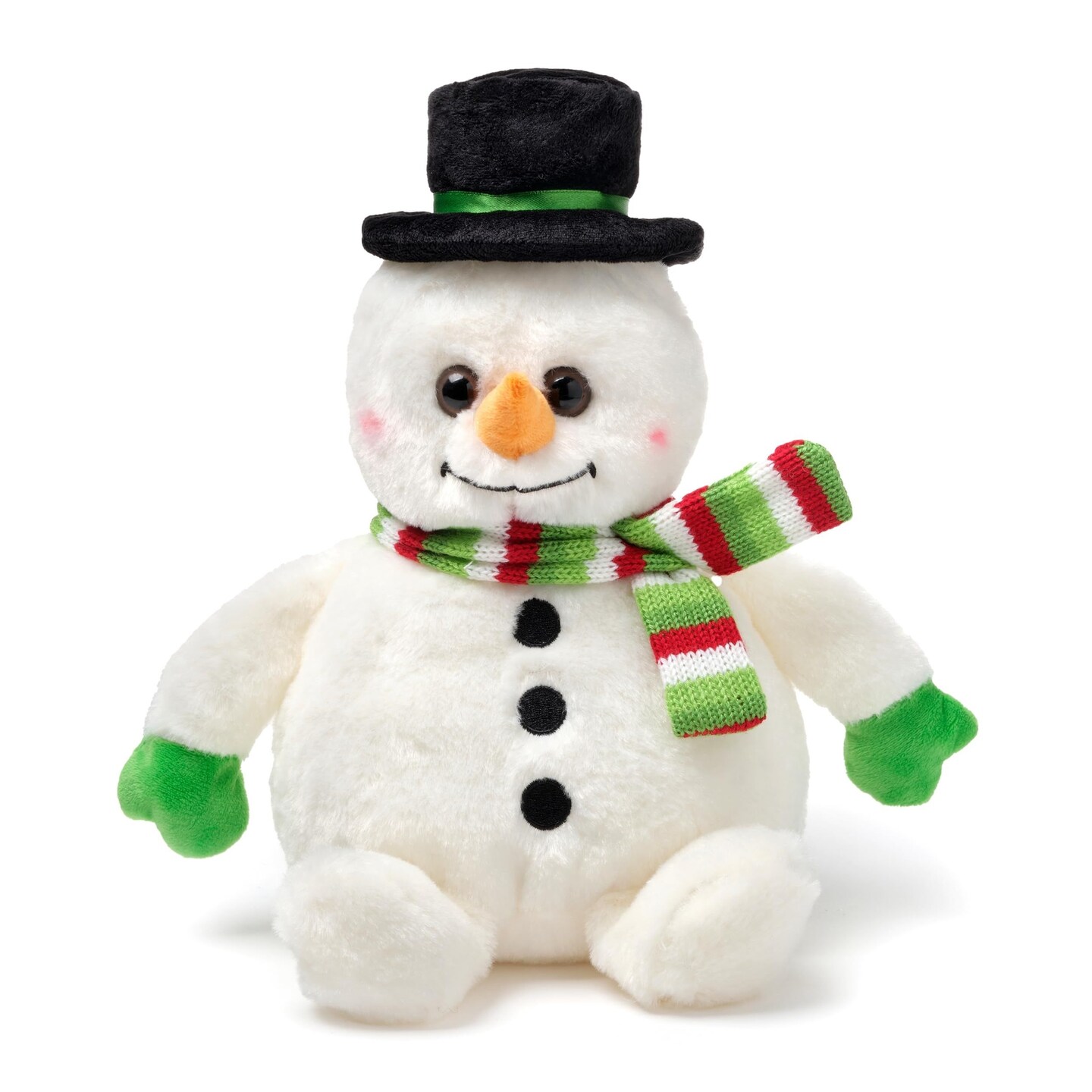 Bearington Big Snowball Snowman Plush, 12 Inch Snowman Stuffed Animal ...