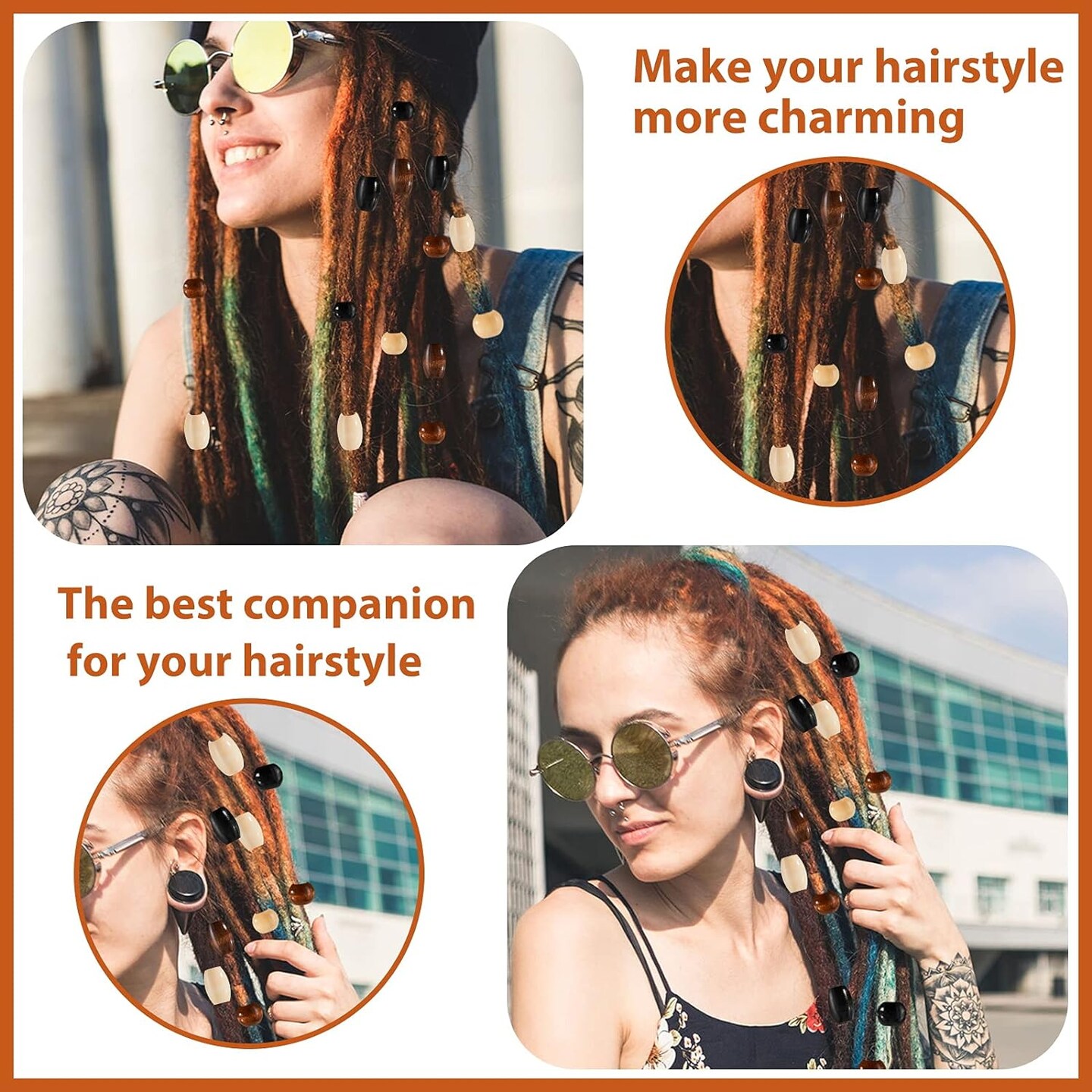 130 Pieces Large Wooden Spacer Beads Wooden Beads Round Loose Beads with 10 mm Large Hole for Macrame Making Kits Jewelry Making Hair DIY Craft Handmade Decor(Wood Color)