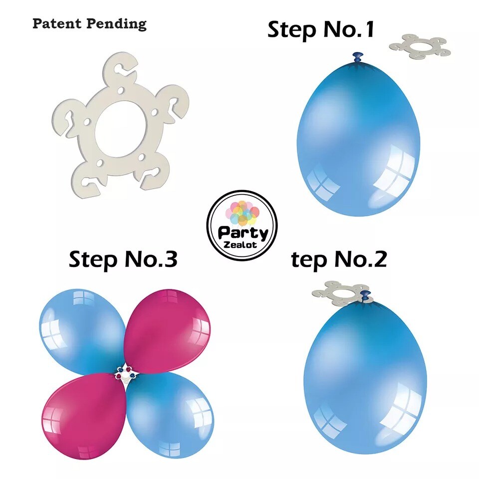 135-Pieces Balloon Clips & Rings for Arch & Column Decor