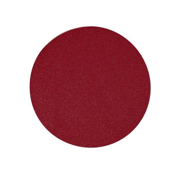 6 BURGUNDY 13&#x22; Round Glittered Faux Leather PLACEMATS