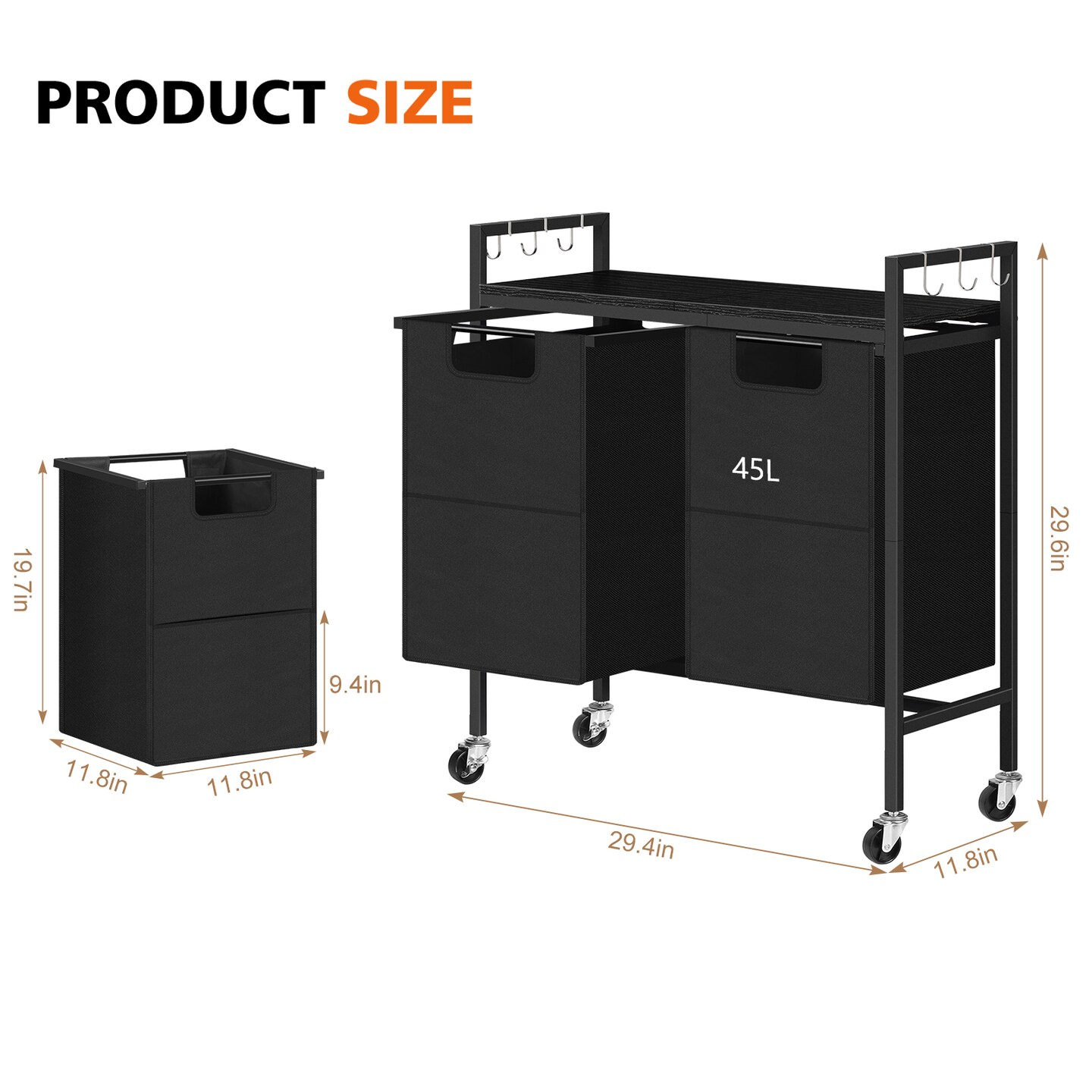 Double Laundry Hamper Laundry Basket