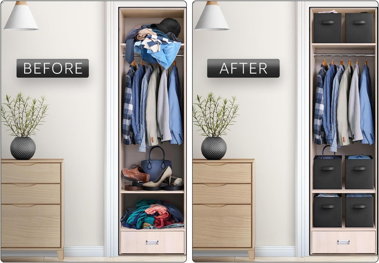 Sorbus 6 Pack 11 Inch Foldable Storage Cubes with Handles- for Organizing Home, Shelves, Nursery, Playroom, Closet and More