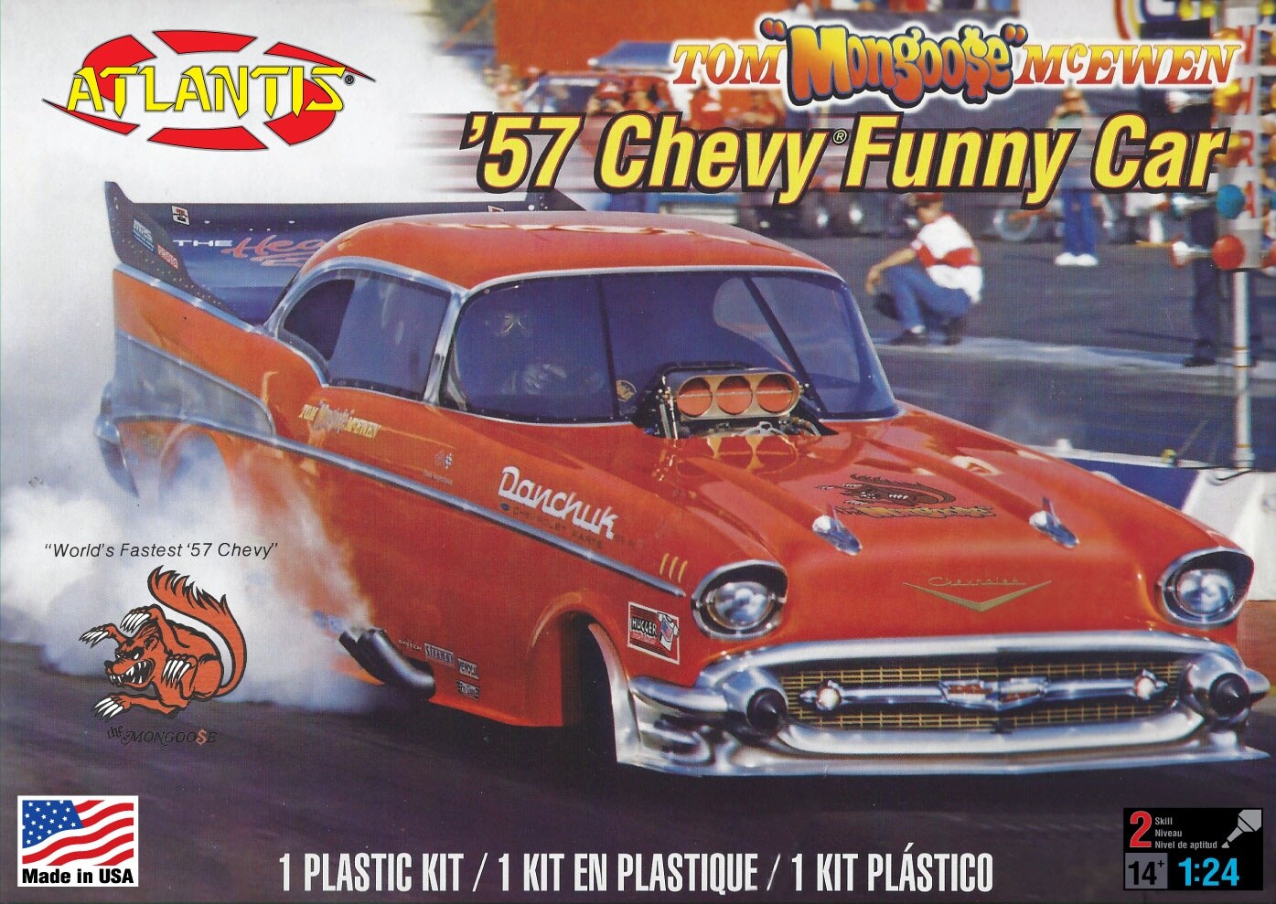 Atlantis Plastic Model Kit-Tom McEwen &#x27;57 Chevy Funny Car