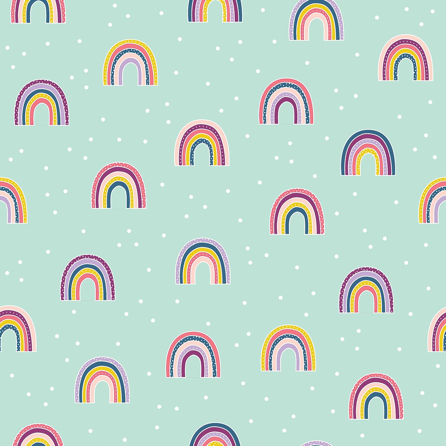 Peel and Stick Decorative Paper Roll, 17-1/2&#x22; x 10 ft, Oh Happy Day Rainbow