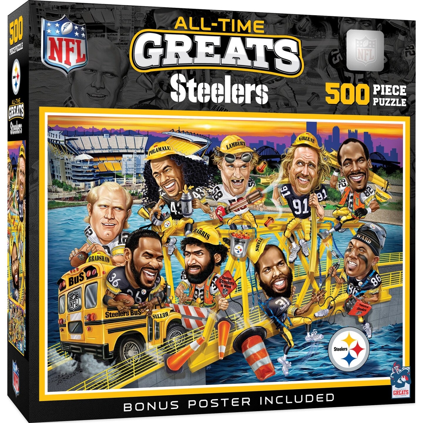 MasterPieces Pittsburgh Steelers - All Time Greats 500 Piece Jigsaw Puzzle