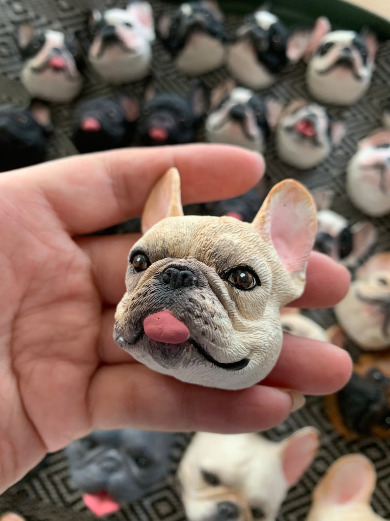 French Bulldog Car Fridge Magnet - 5 Inch Oval Vinyl Magnetic Decal