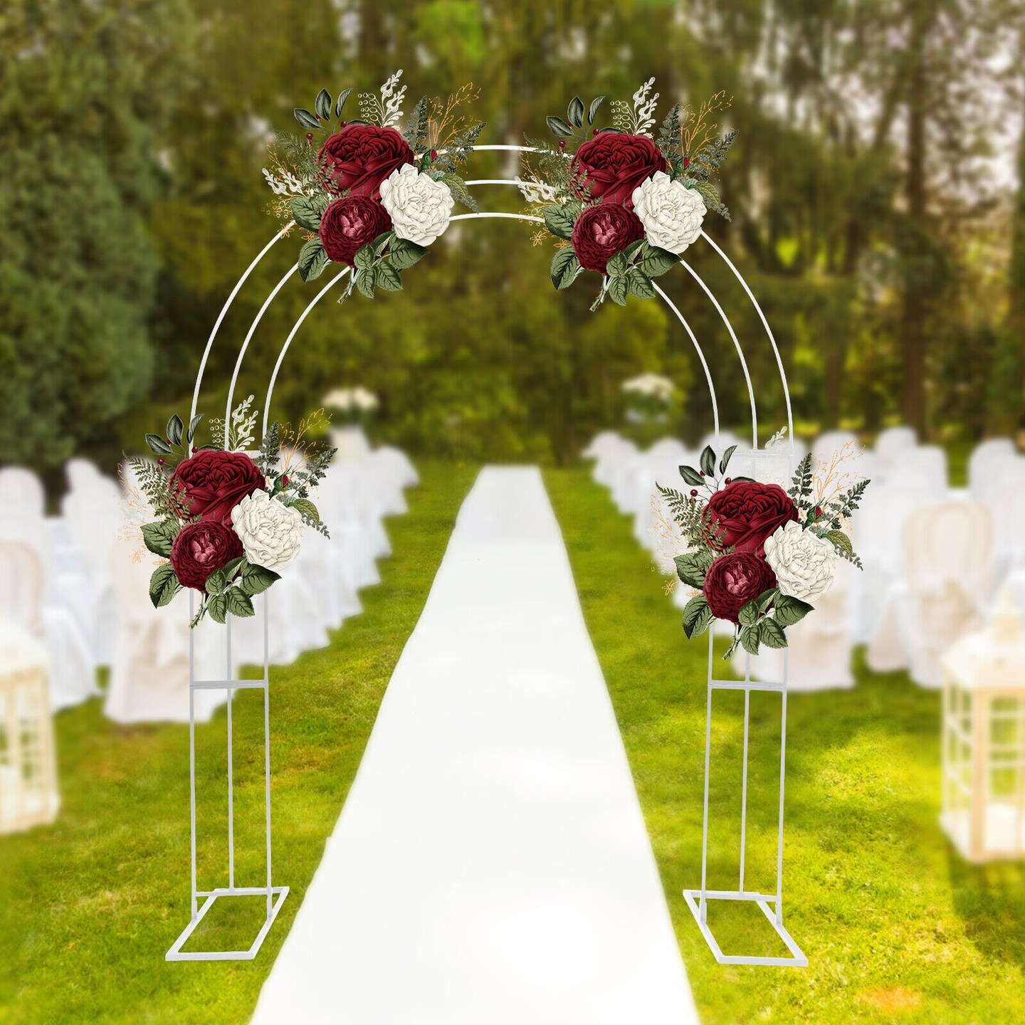 Kitcheniva Metal Flower Display Frame With Sturdy Base Wedding Arch Balloon Stands 8.53ft