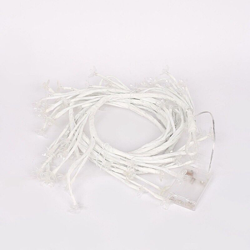 8.5 ft Warm White LED Cherry Blossom Battery Operated Fairy STRING LIGHTS