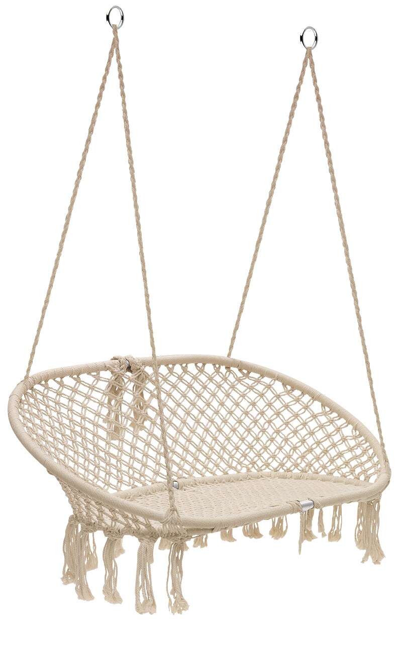 Sorbus Double Hammock Chair Macramé Swing, 300 Pound Capacity, Perfect for Indoor/Outdoor Home, Patio, Deck, Yard, Garden