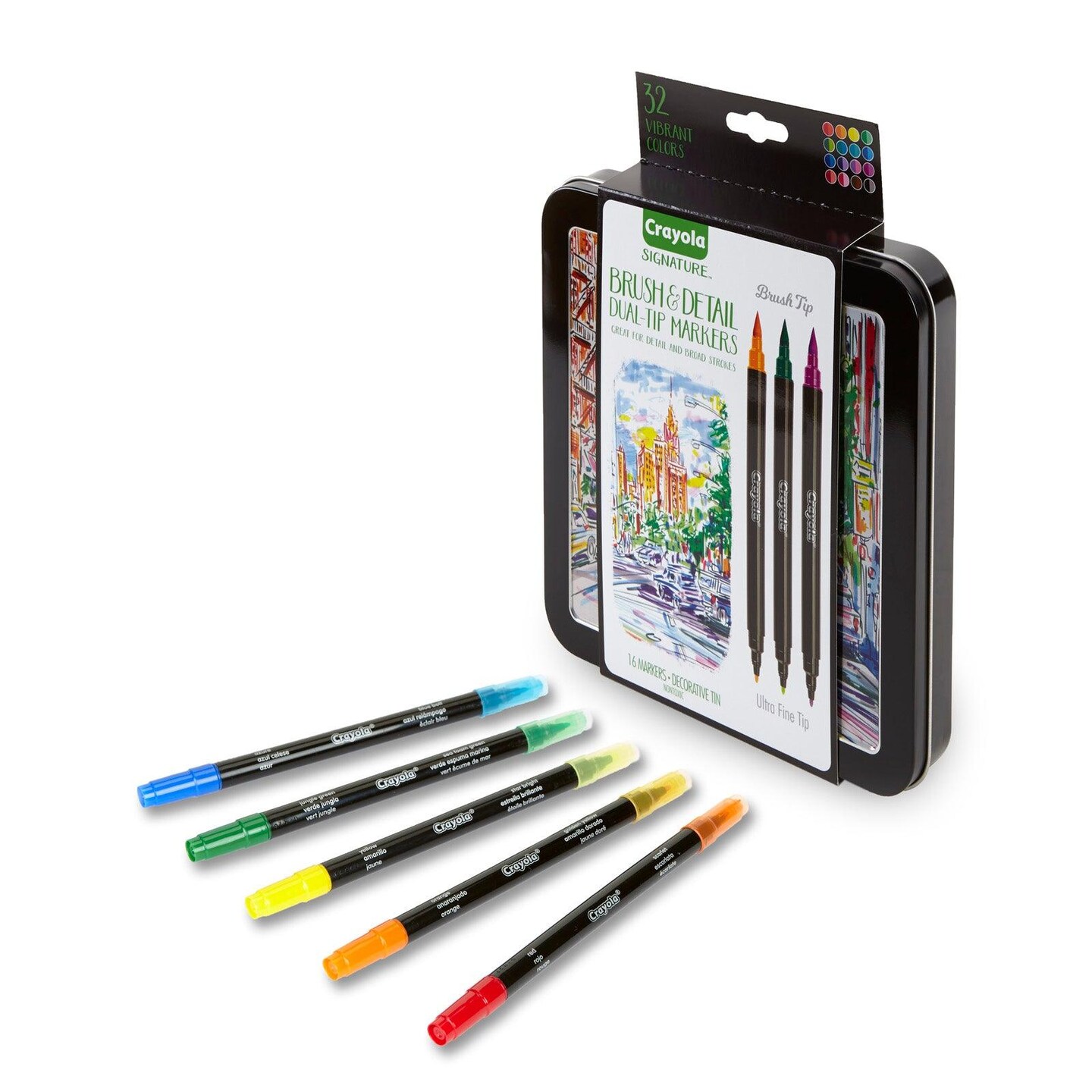 Signature Brush &#x26; Detail Dual-Tip Markers, Pack of 16