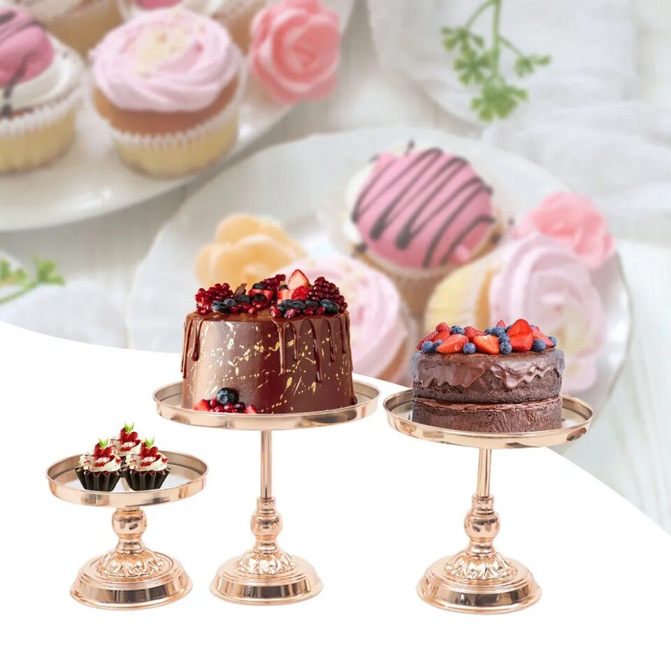 10-Pieces Detachable Crystal Metal Cake Stand Set for Weddings