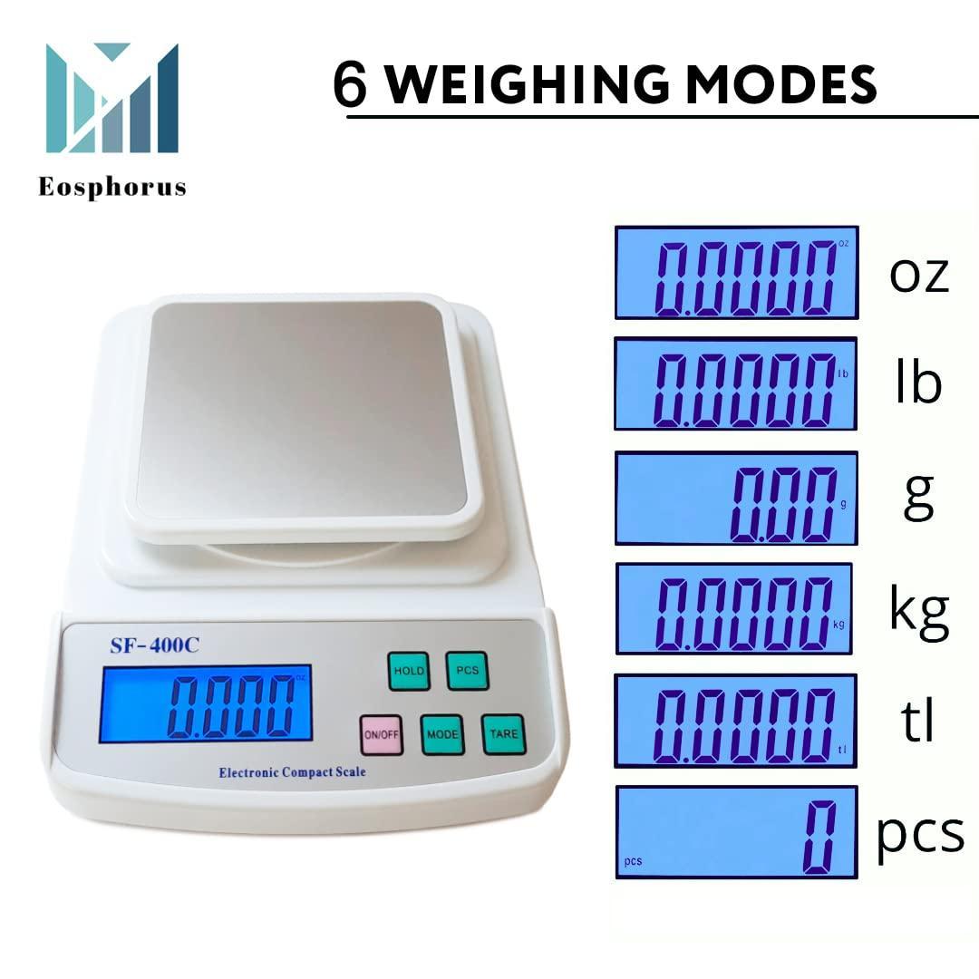 Digital Analytical LCD Scale 600g x 0.01g for Science Lab School Laboratory   Food Kitchen Scale Accurate Weighing Gram and Ounce   USB Charger and AC DC Adapter Included