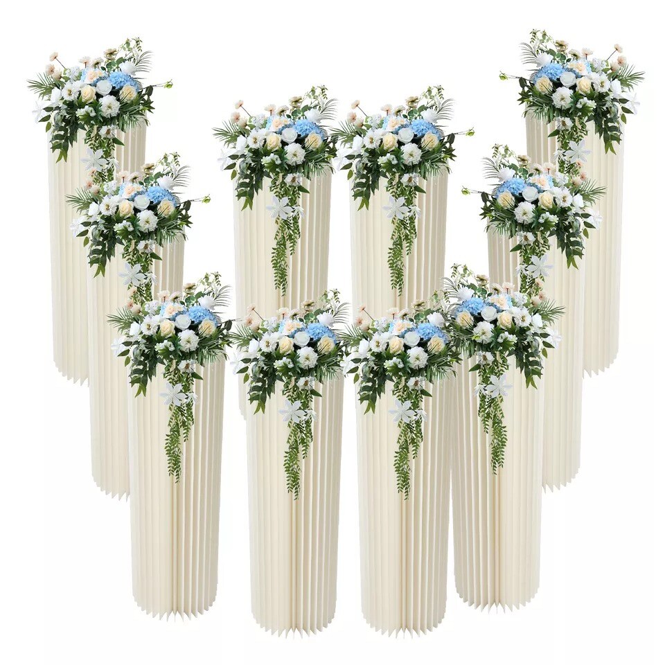 10-Piece Tall Flower Vase Tabletop Decoration Cake Stand