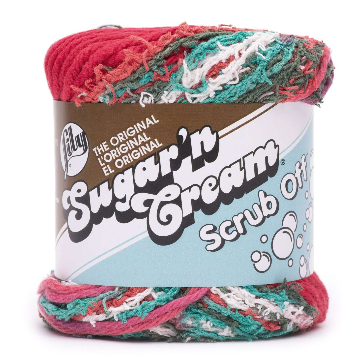 Lily Sugar&#x27;n Cream Yarn - Scrub Off-Holly Jolly