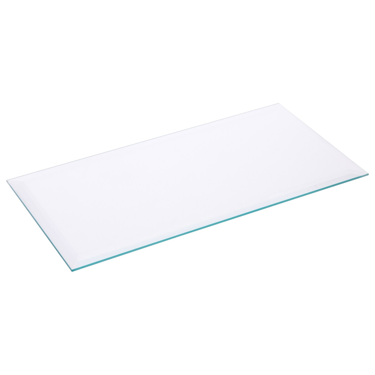 Plymor Rectangle 5mm Beveled Clear Glass, 6 inch x 12 inch