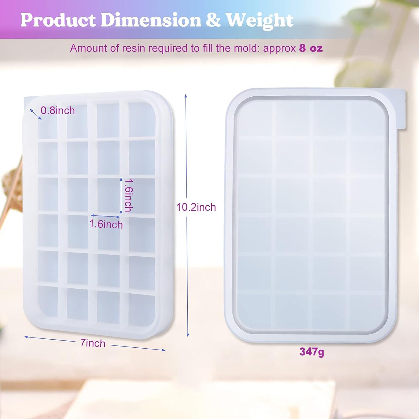 Resin Tray Mold,Rectangle Rolling Tray Molds for Resin,Sturdy Silicone Tray Molds with Edges,Large Rolling Tray Molds for Epoxy Resin,Resin Casting,DIY Jewelry Holder,Home Decoration