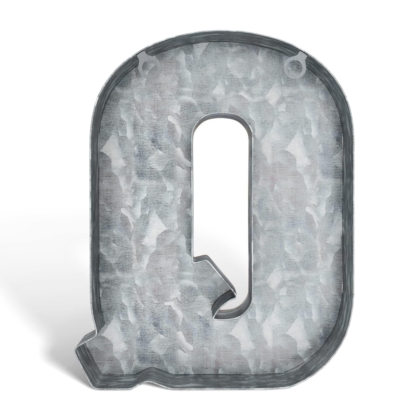 Galvanized Metal Letters for Wall Decor   3D Letter Q for Hanging or Freestanding   Unique Blend of Rustic Vintage Western and Industrial Styles   Fits for Living Room Lobby Kitchen Bedroom Decoration