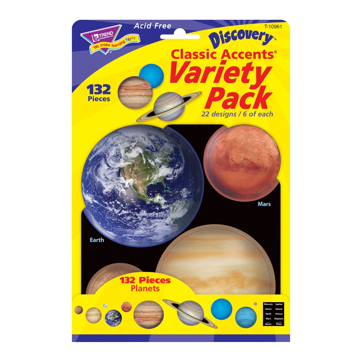 Planets Classic Accents&#xAE; Variety Pack, 132 Pieces Per Pack, 3 Packs
