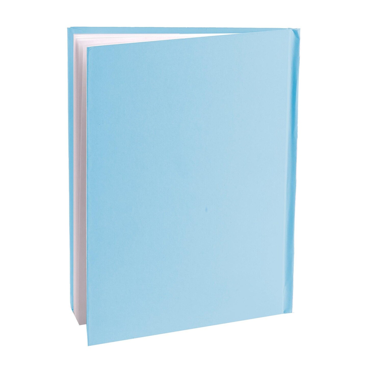 Blue Hardcover Blank Book, White Pages, 11&#x22;H x 8-1/2&#x22;W Portrait, 14 Sheets/28 Pages, Pack of 6