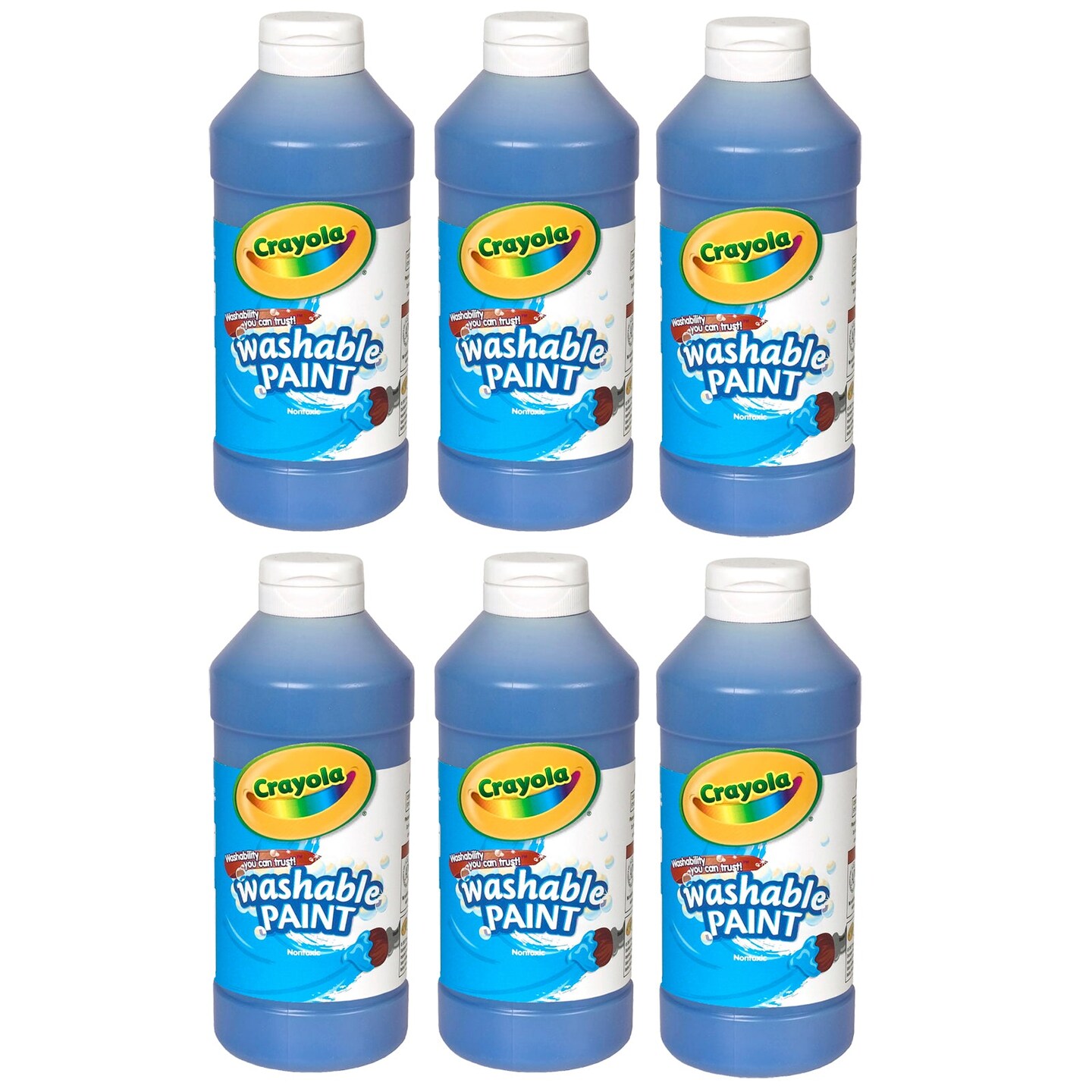 Washable Paint, Blue, 16 oz Bottle