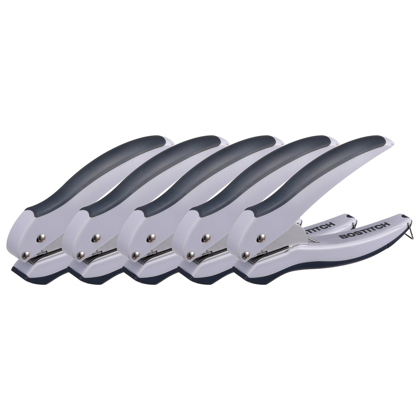 EZ Squeeze&#x2122; 1-Hole Punch, Gray, Pack of 5