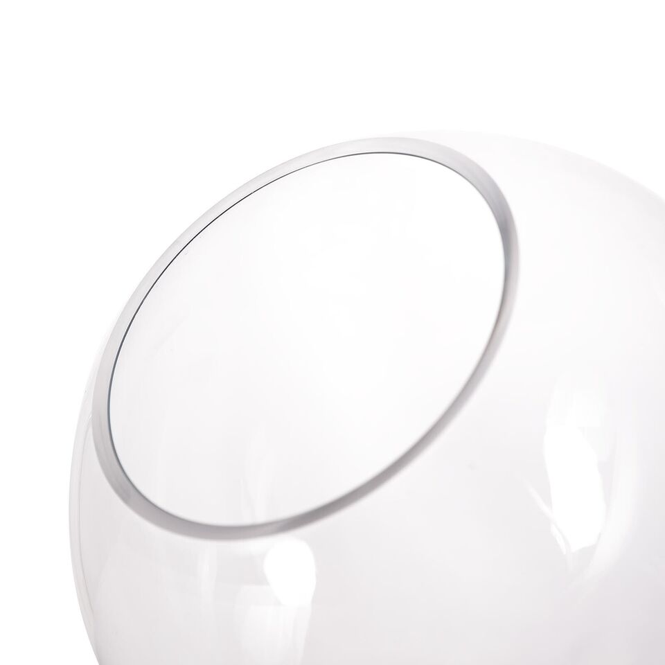 CLEAR 9&#x22; tall Slanted Glass Terrarium Vase