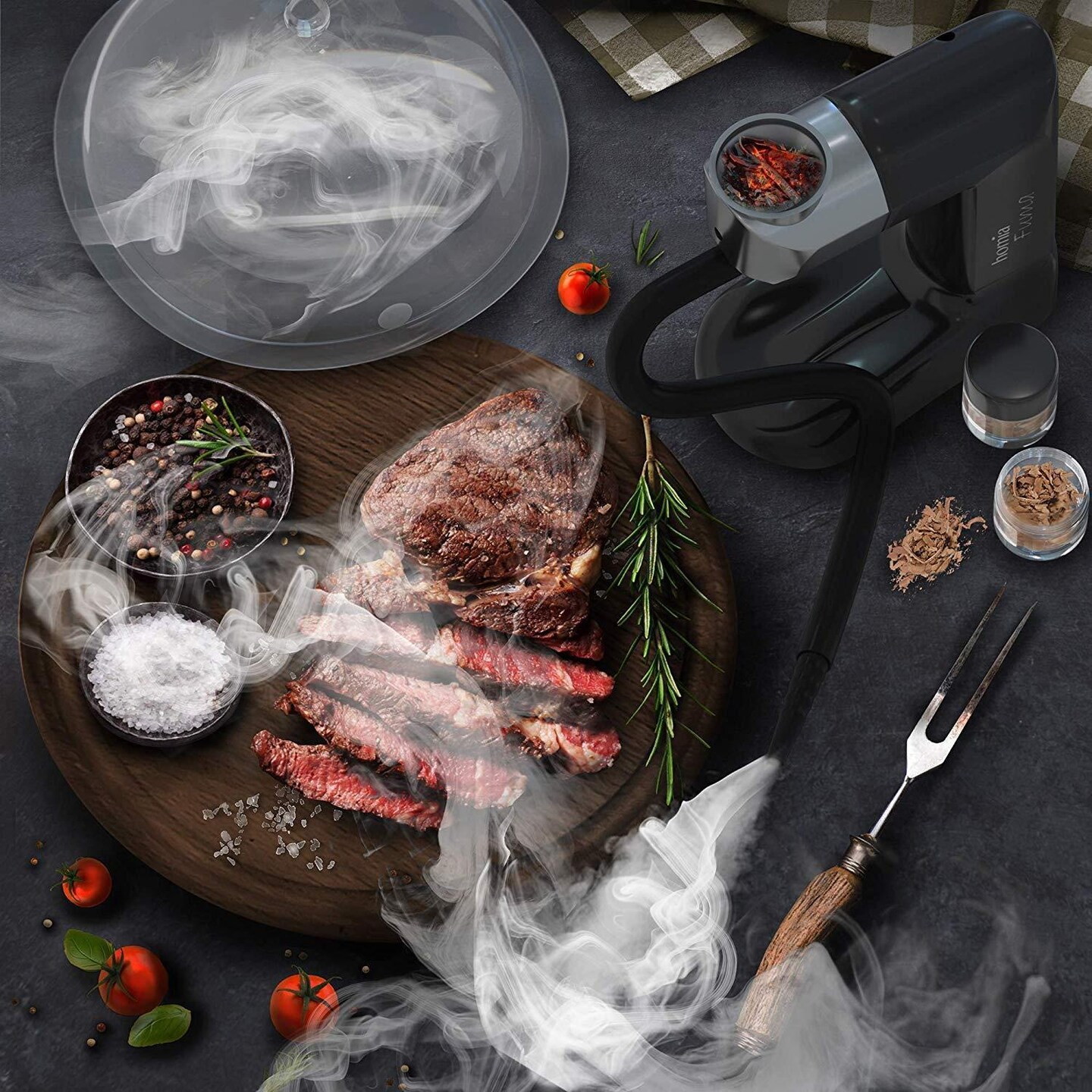 Smoking Gun Wood Smoke Infuser Universal Kit 14 PCS Smoker Machine with Accessories and Wood Chips Cold Smoke for Food and Drinks Gift for Man