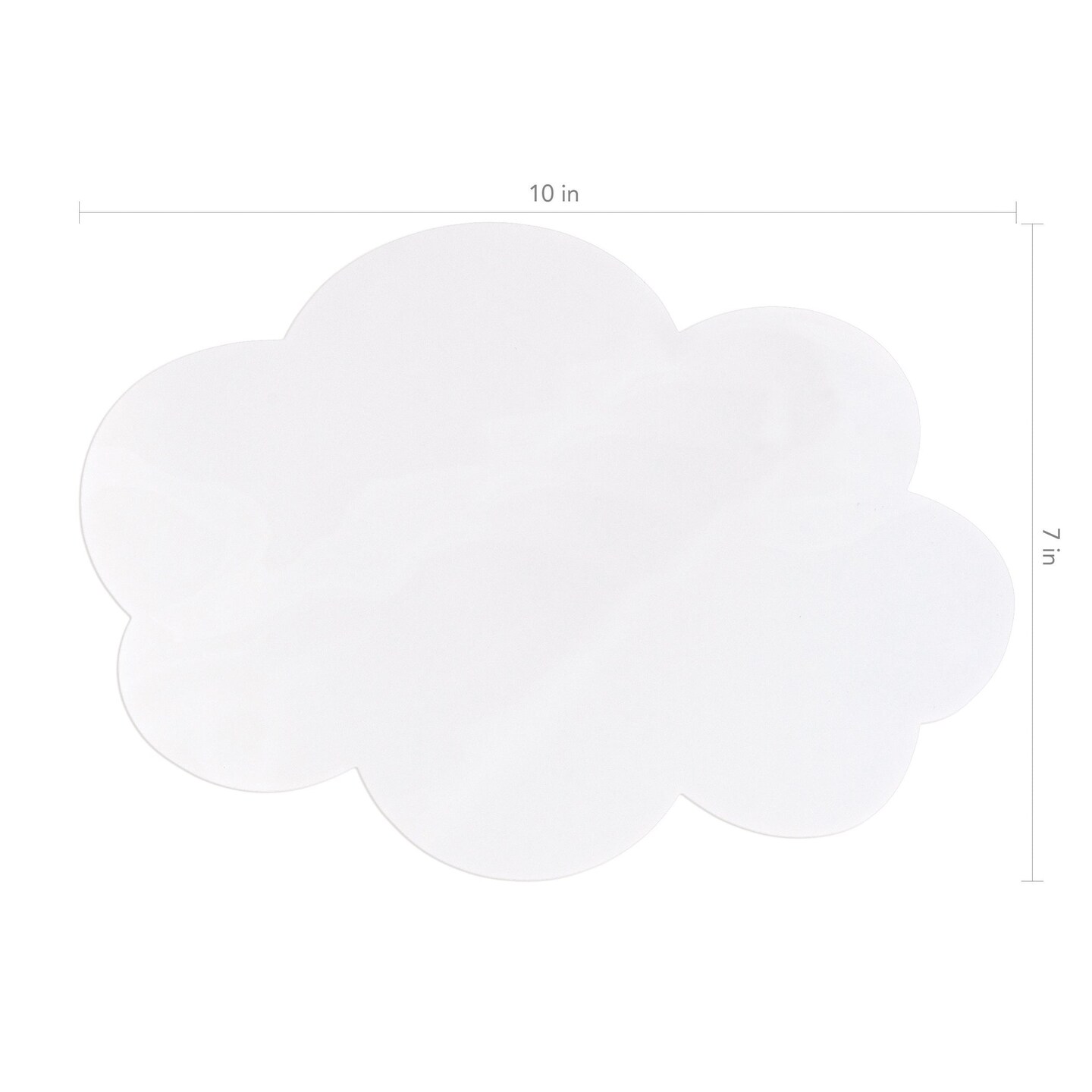 Self-Stick Dry Erase Clouds, White, 7&#x22; x 10&#x22;, 10 Count