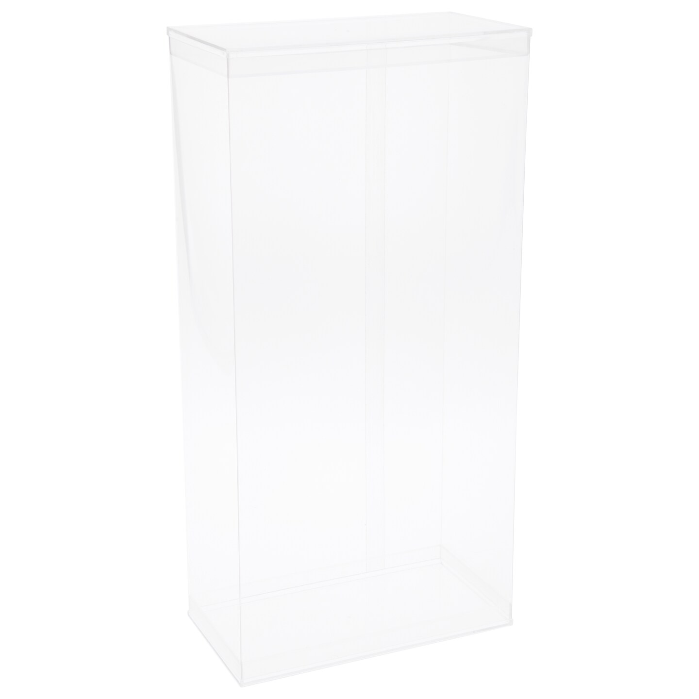 DollSafe Deluxe Clear Folding Display Case with Acrylic Top and Base for 17-18 inch Dolls or Action Figures, 9.5&#x22; W x 5&#x22; D x 19&#x22; H