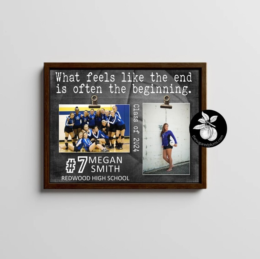 Personalized Senior Night VOLLEYBALL Picture Frame, Sports Team Gift ...